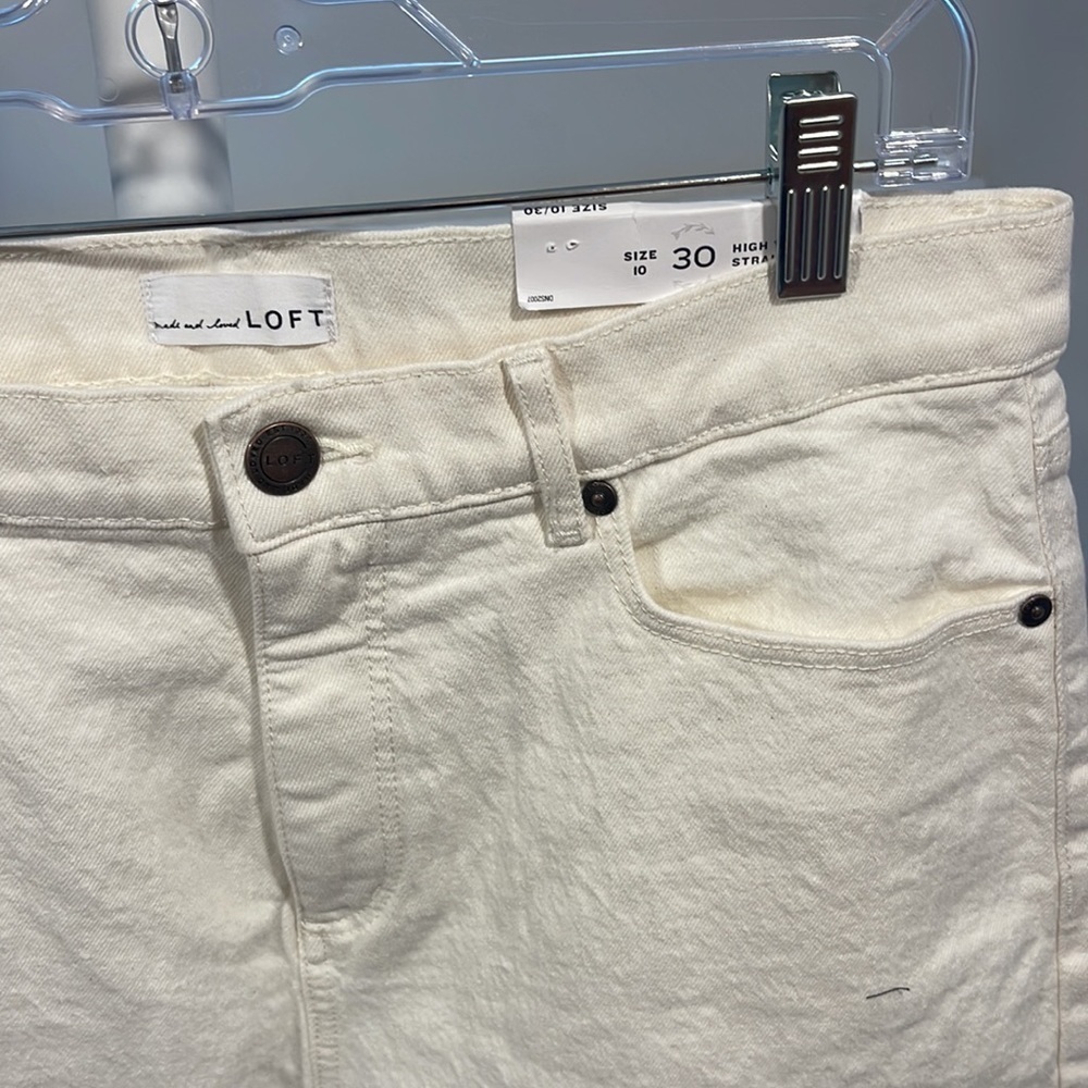 NWT LOFT High Waist Straight Crop Size 30/10 - Picture 2 of 3